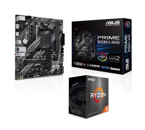 ASUS B550M-K ARGB + Ryzen 5 5500 BOX