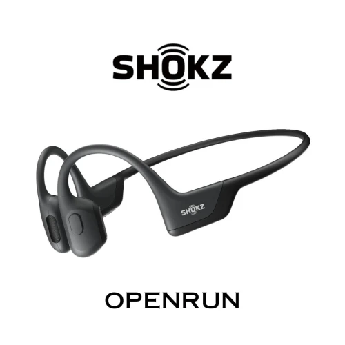 SHOKZ OpenRun Casque à Conduction osseuse, écouteurs Bluetooth Oreilles Libres pour Le Sport, Noir