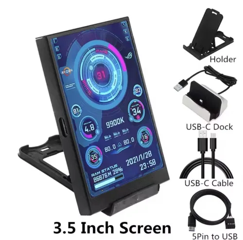 Mini Écran IPS 3.5 USB Moniteur de Performance PC