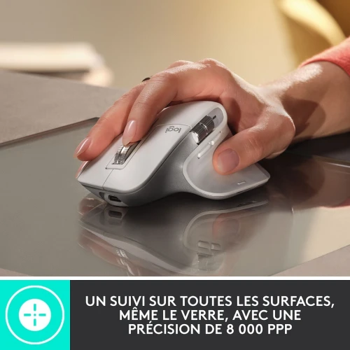 Souris sans fil Logitech MX Master 3S (RF + Bluetooth) -capteur optique 8000 dpi - 7 boutons