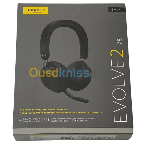 Jabra Evolve2 75 UC Stereo - micro-casque sans fil