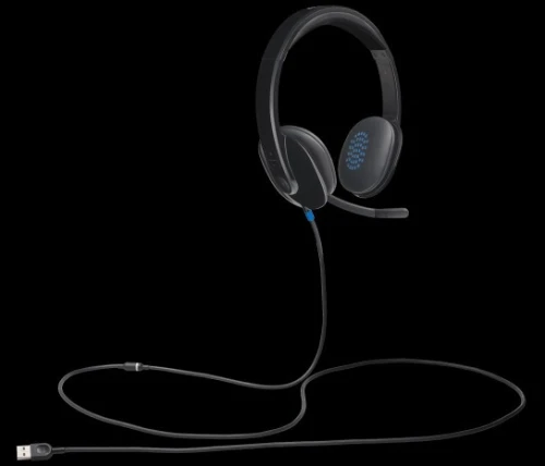 Logitech H540 Casque Filaire, Ecouteurs Stéréo Anti-Parasites, USB- Noir 
