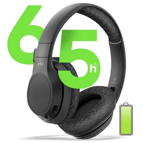 Casque Bluetooth Belkin Audio Sans-Fil SoundForm Adapt Réduction de bruit active Micro intégré -Noir