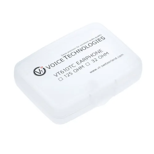 Oreillette avec tube spiralé transparent Voices Technologies VT610TC125 