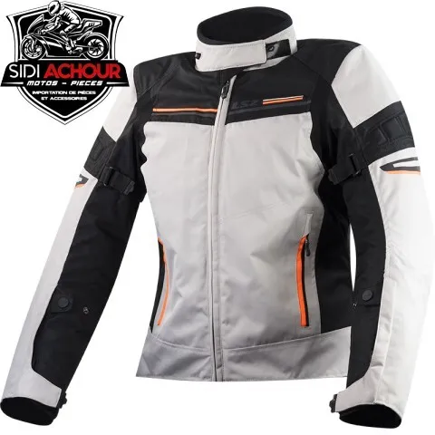 Blouson Moto LS2 Shadow Gris Noir Orange