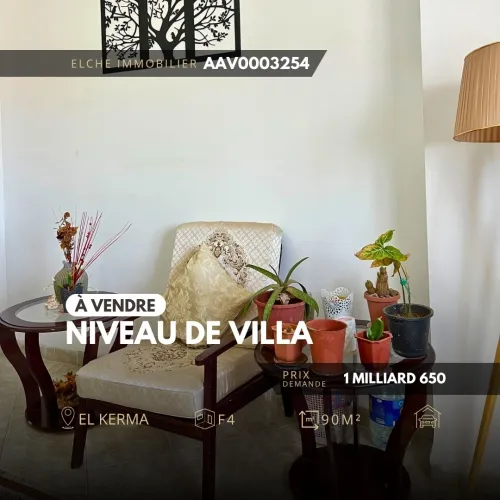 Vente Appartement Niveau de villa F4 Oran Ain el kerma