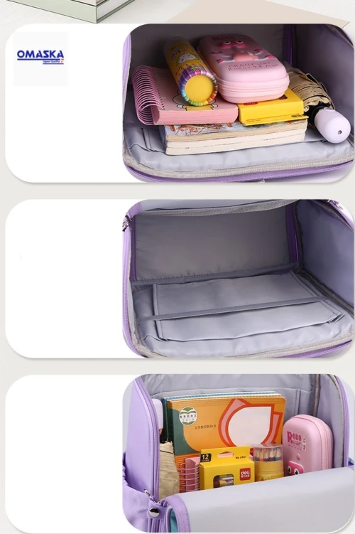 Sac à dos orthopédique Pliable en Oxford pour enfants avec Ceinture Blanche