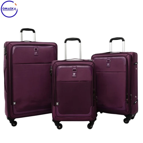 PACK 5 ARTICL OMASKA DE VOYAGE --SERIE VALISE 3 PIECES TISSU-RANGEMENT -SANGLE -OREILLER -BALANCE
