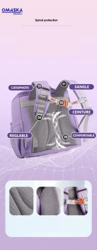 Sac à dos orthopédique Pliable en Oxford pour enfants avec Ceinture