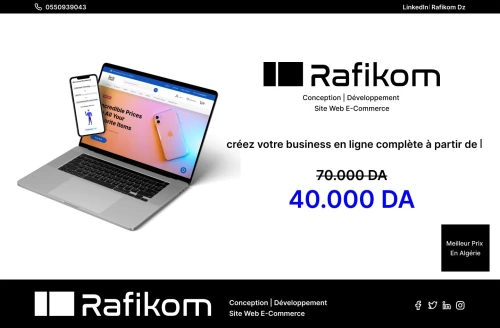 RAFIKOM - Votre partenaire de confiance pour le développement d'applications mobiles et de sites web