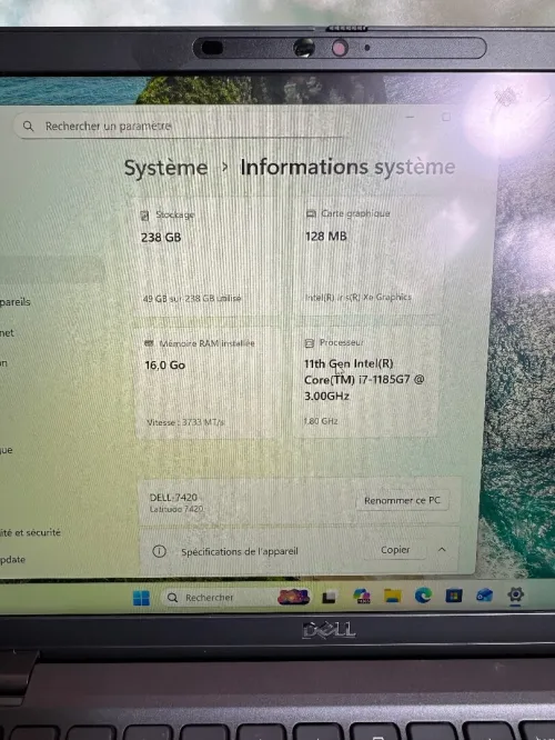 DELL LATITUDE 7420 i7 11eme ecran tactile