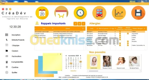Logiciel de Gestion de crèche, école Maternelle,garderie, et établissement multi-accueil
