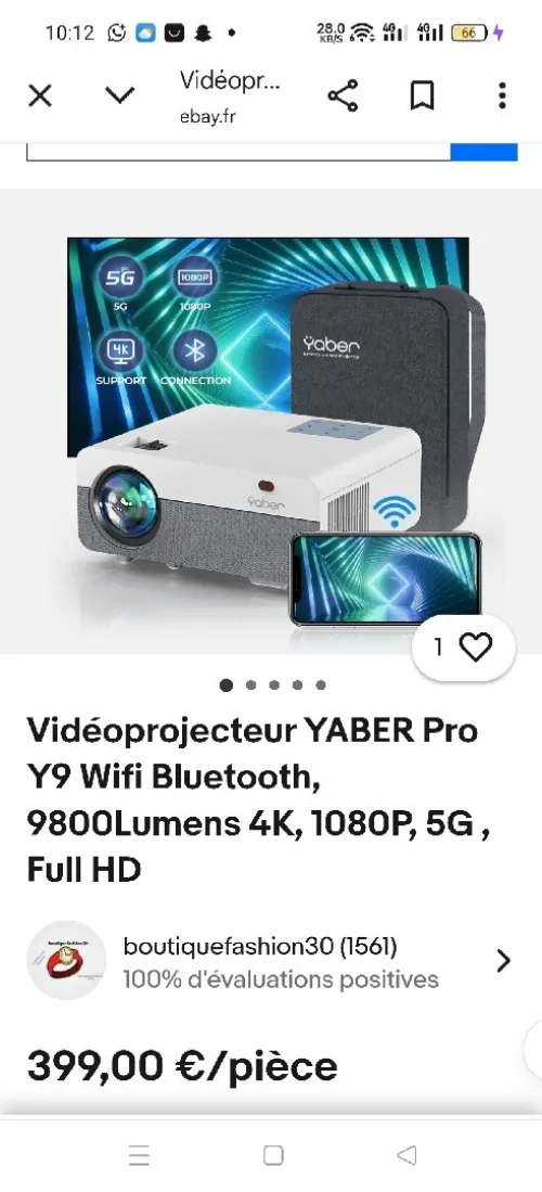 Data show projecteur Yaber Y9 PRO WIFI Bleutooth +cartable