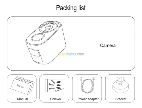 CAMERA SURVEILLANCE BATTERIE 4G OUTDOOR EXTERIEUR T4 Sans Installation