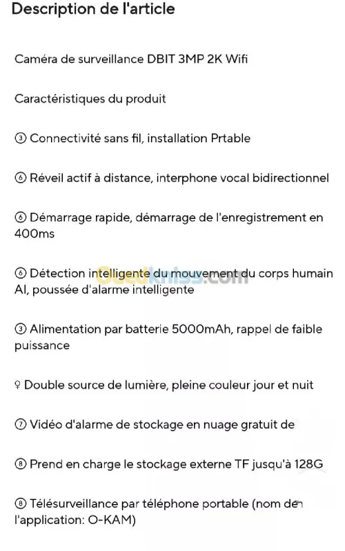 CAMERA SURVEILLANCE BATTERIE 4G OUTDOOR EXTERIEUR T4 Sans Installation