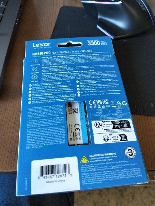 Disque SSD 1to lexar NM610 PRO