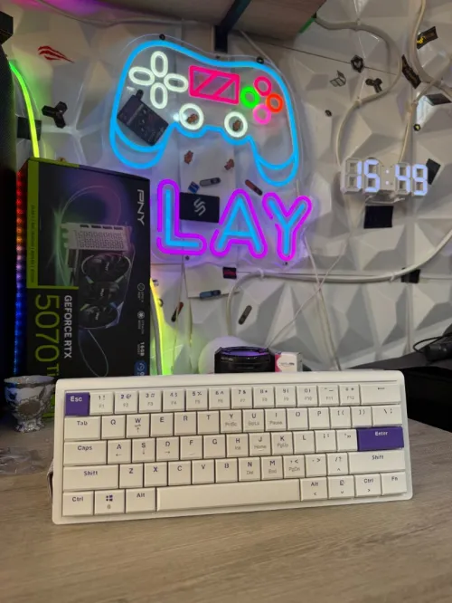 CLAVIER AJAZZ NACODEX NKL61 PURPLE & WHITE