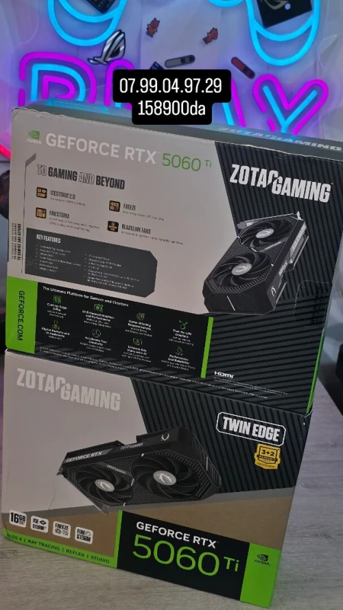 CARTE GRAPHIQUE ZOTAC GAMING GEFORCE RTX 5060 Ti TWIN EDGE 16GB