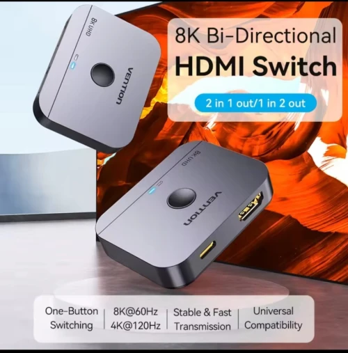 Switch HDMI 8k 60Hz Commutateur HDMI bidirectionnel 2.1  