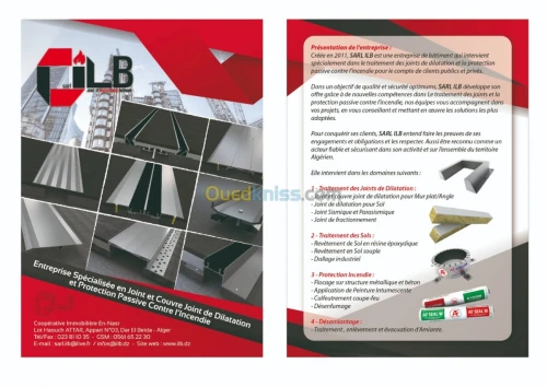 Couvre joint et Joint de dilatation 