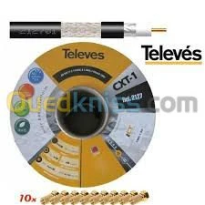 Câble coaxial cuivre- TELEVES T100 