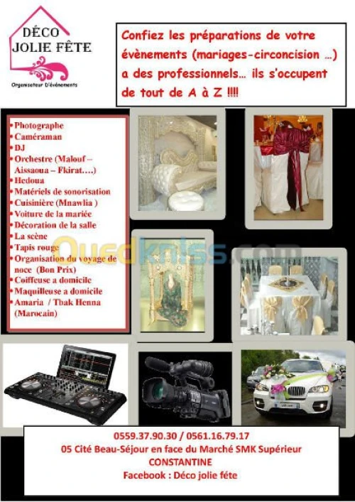 Organisateur d'évênemts 