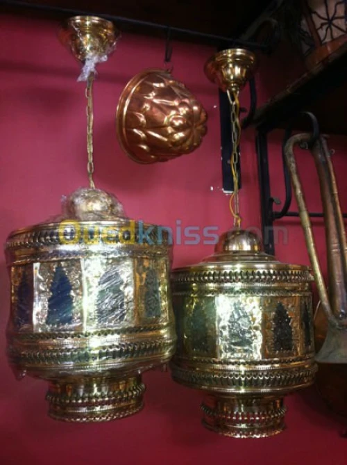Paire de lustre moresque en cuivre