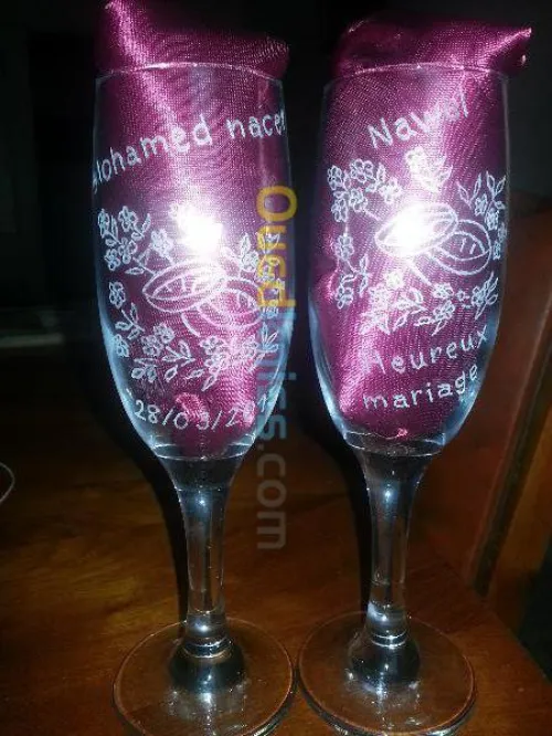 gravure sur verre fait main
