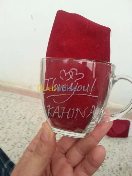 gravure sur verre fait main
