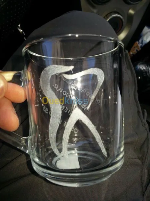 gravure sur verre fait main