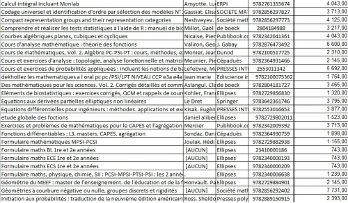 LIVRES DE MATHTMATIQUE