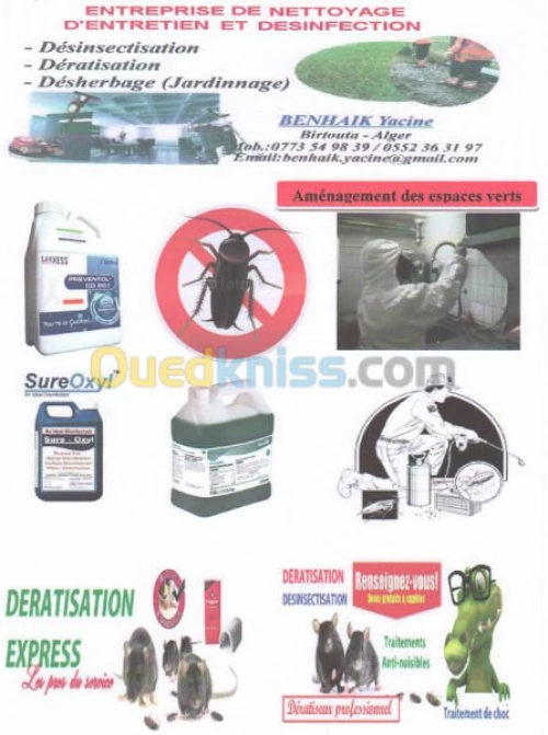 Désinsectisation , dératisation