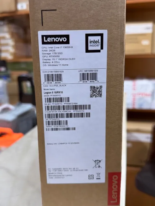 LENOVO LÉGION 5 OLED I7/13650HX/24GO DDR5/1TB SSD NVME/RTX 5050 08 GO GDDR7