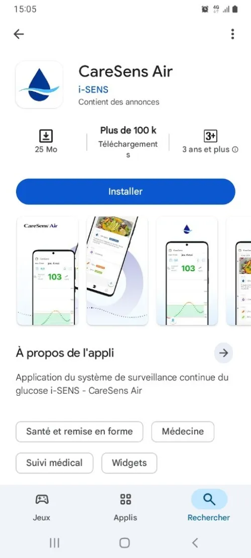 Capteur caresence