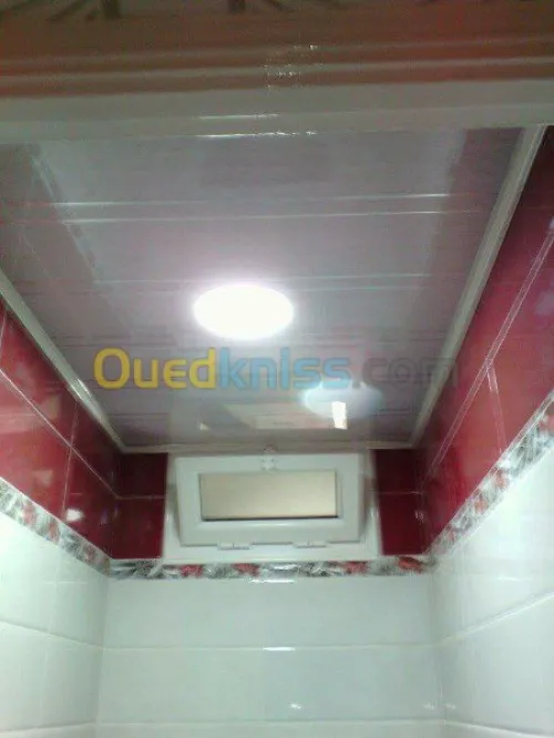 pose faux plafonds demontable et placo