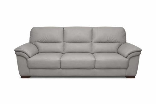 Fauteuil en simili cuir gris clair