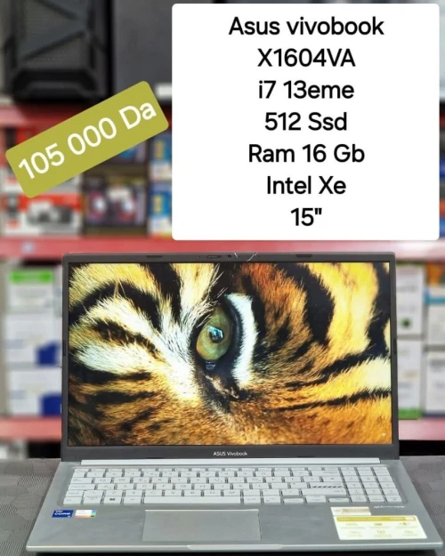 Asus Vivobook X1604VA i7 13eme/16 RAM/512Ssd/15"
