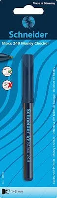 Stylo Schneider Détecteur de billets de banque bleu