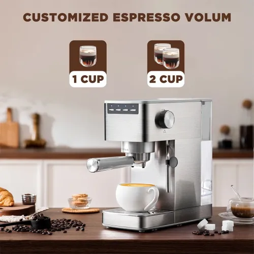 Nardi Machine à Café 1.2L Bras et Capsule Inox 20bAr NCM-D23NX  ماكينة تحضير القهوة