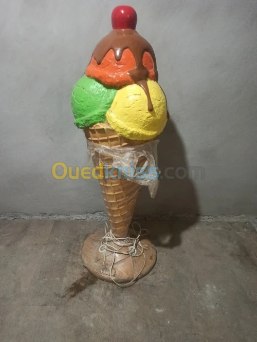 Cornet glace resine publicitaire