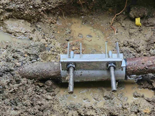 Répartition fuite d'eau travaux publique