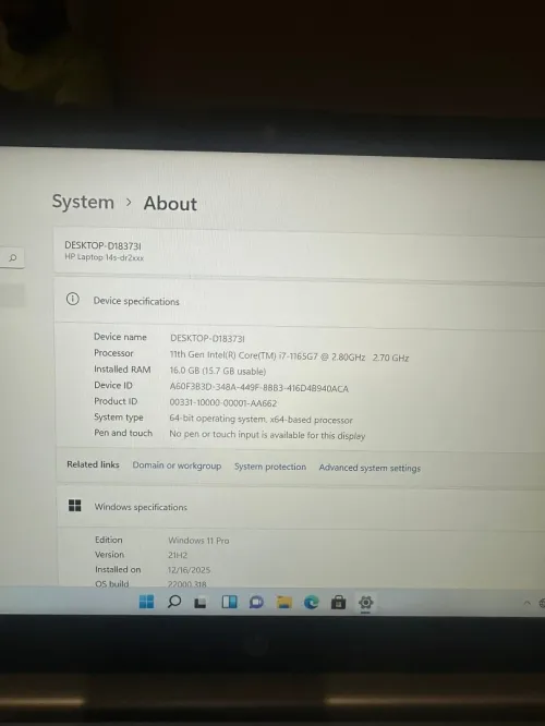 HP Laptop i7-1165G7