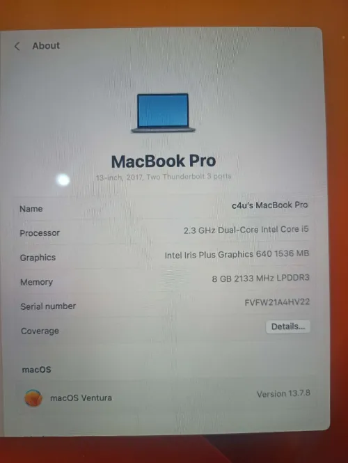 MacBook pro 2017
