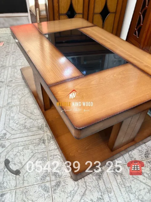 Table basse bois hêtre طاولة صالون 