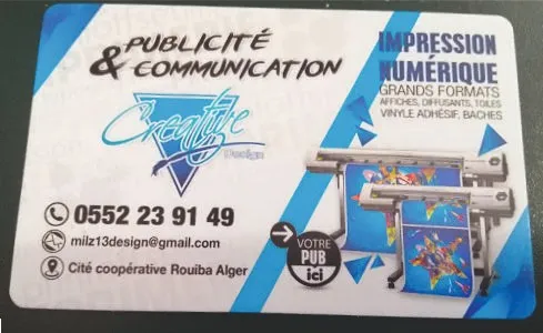 Communication Et Publicité  CREATIV DESIGN ROUIBA