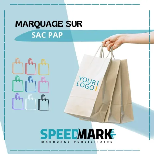 Sac papier sérigraphé en couleur personnalisé