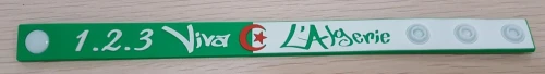 Porte clé forme joueur + bracelet 123 viva L'Algerie + flash disque drapeau