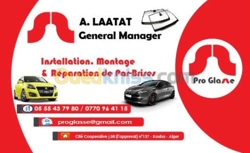 Pare brise(remplacement professionnel)