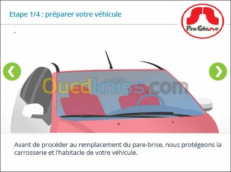 Pare brise(remplacement professionnel)