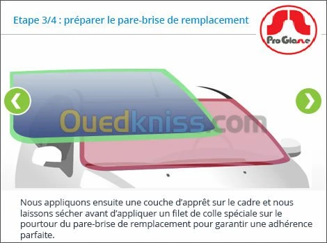 Pare brise(remplacement professionnel)